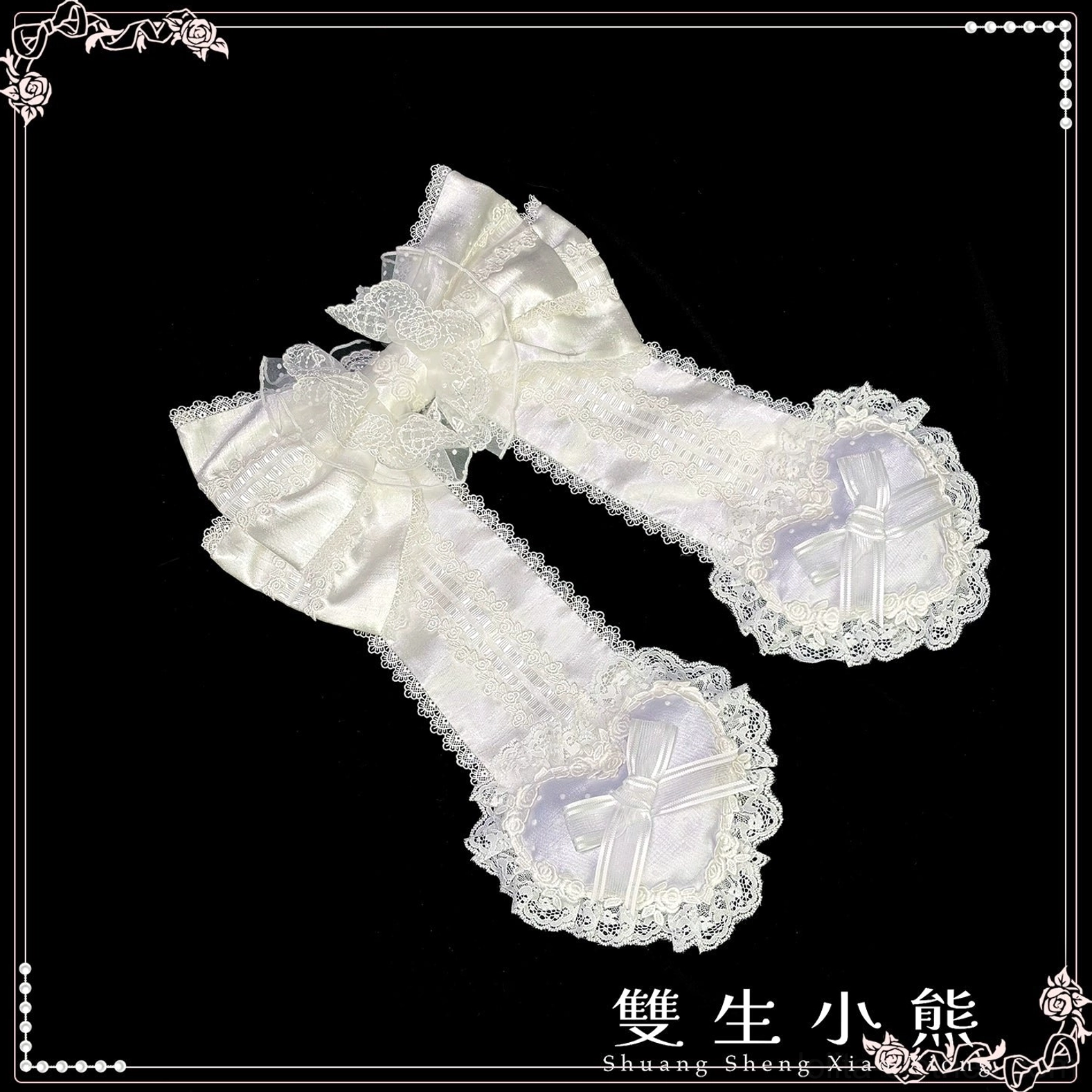 Purple and white sweet lolita bonnet trailing bnt polka-dot tulle veil regal color combination