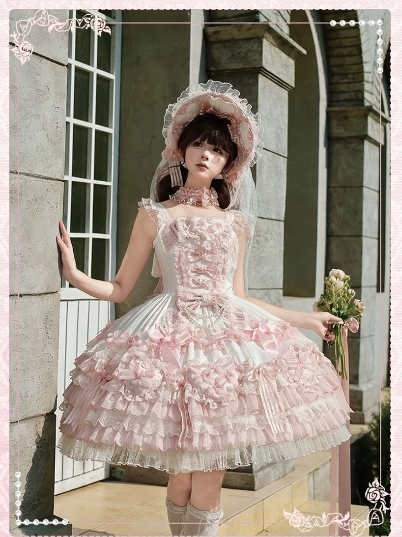 Sweet lolita trailing accessory back hip piece button attachment pin closure waist decoration