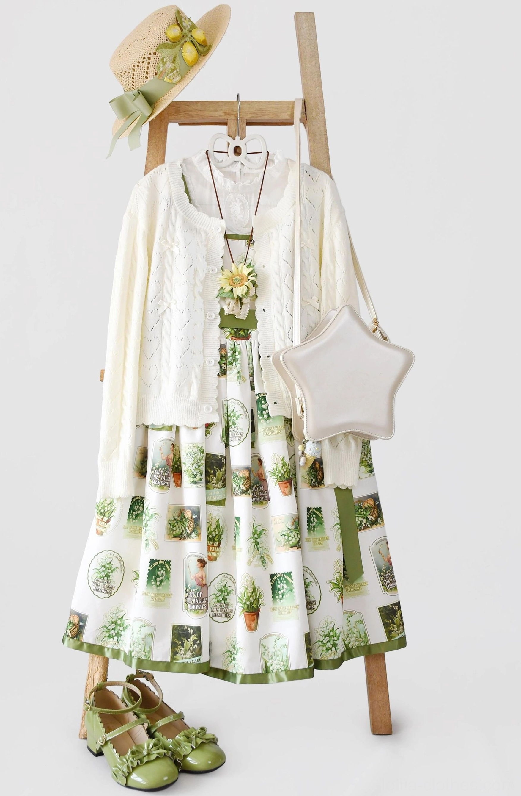 Hollow out Lolita cardigan hair accessory and jewelry pairing suggestions for complete sweet Lolita coordinate