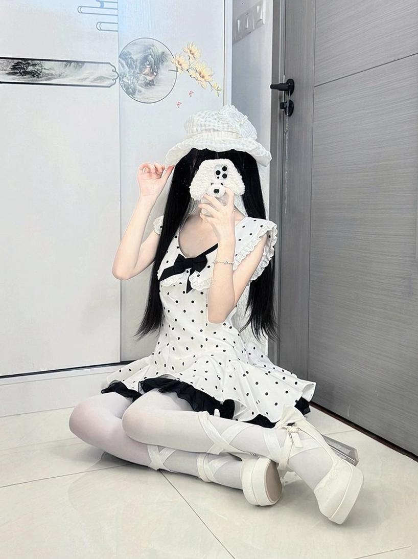 Interchangeable detachable ribbon pairs for floating koi lolita platform heels styling options