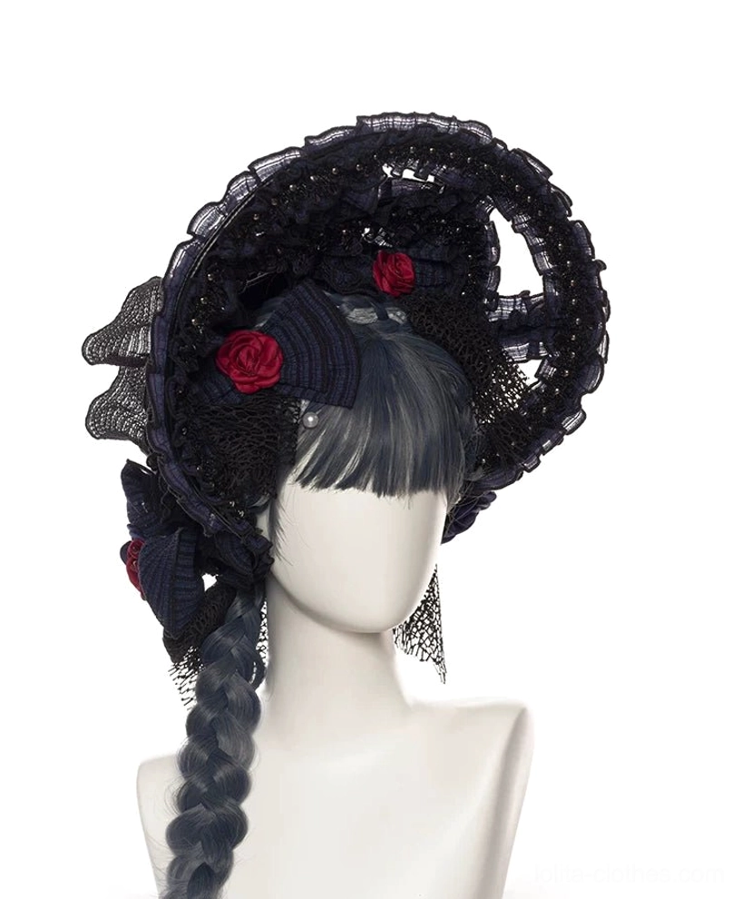 Gothic Lolita JSK dress styled with alternative accessories showing modern fusion coordinate, personal expression styling, creative arrangement
