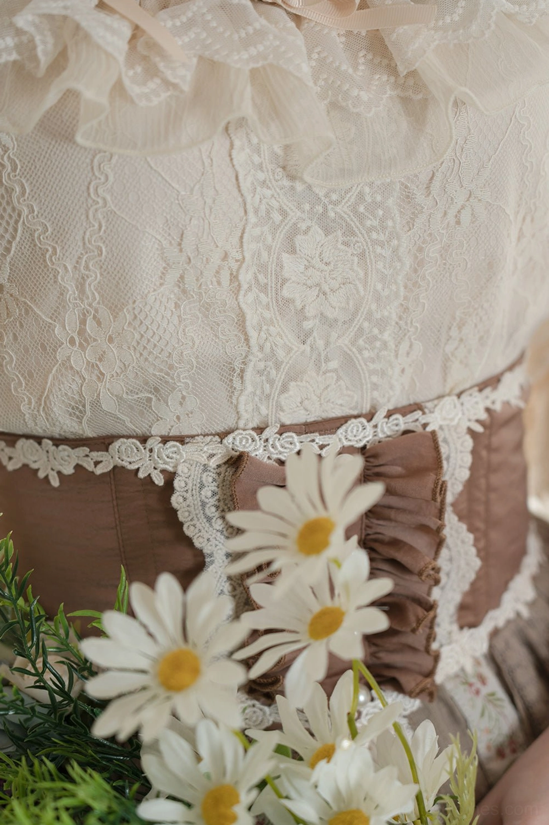Ivory lotus root lolita blouse full length coordinate pristine minimalist aesthetic