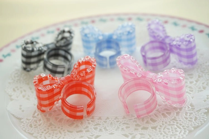 kawaii bow ring glitter resin lightweight jewelry sweet lolita fashion accessory