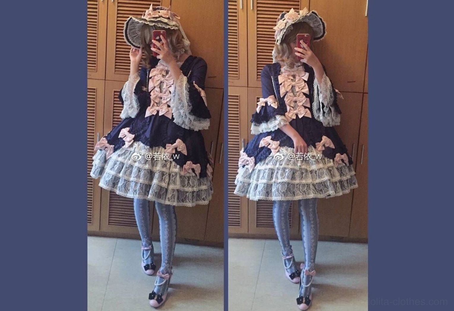 Lace bow 80D lolita tights classic gothic lolita dark color collection premium options