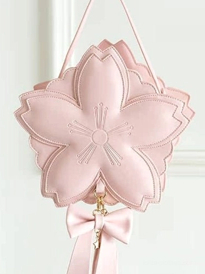 Large version sakura lolita handbag with adjustable buckle long strap extended carrying capacity professional styling