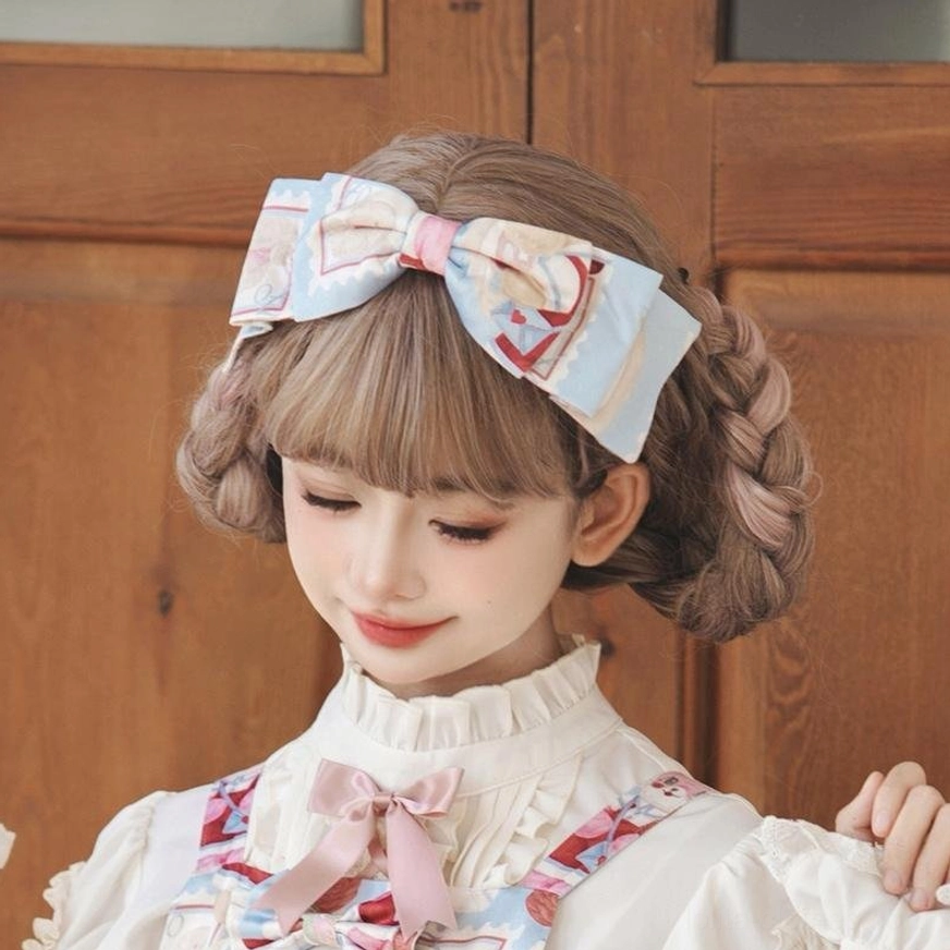 Letter from Showa pastel blue lolita KC headband hair accessory