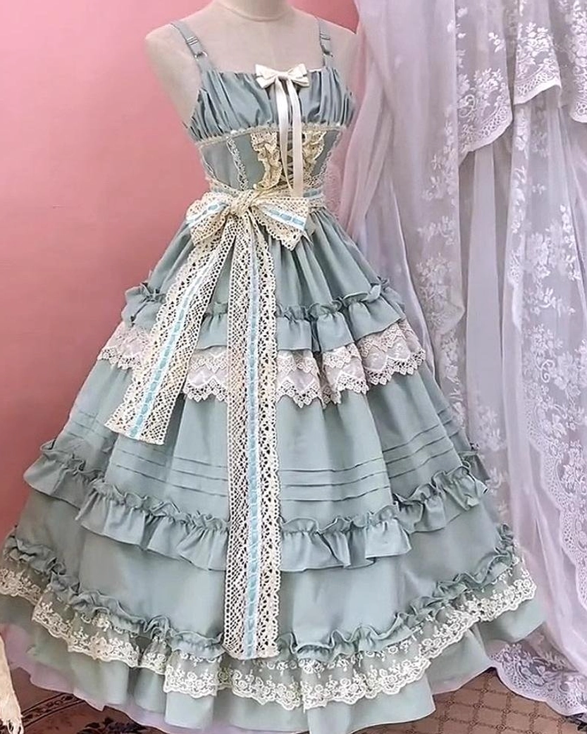 Lilianne black lolita jsk dress classic dark colorway gothic elegant classic lolita versatile year round styling