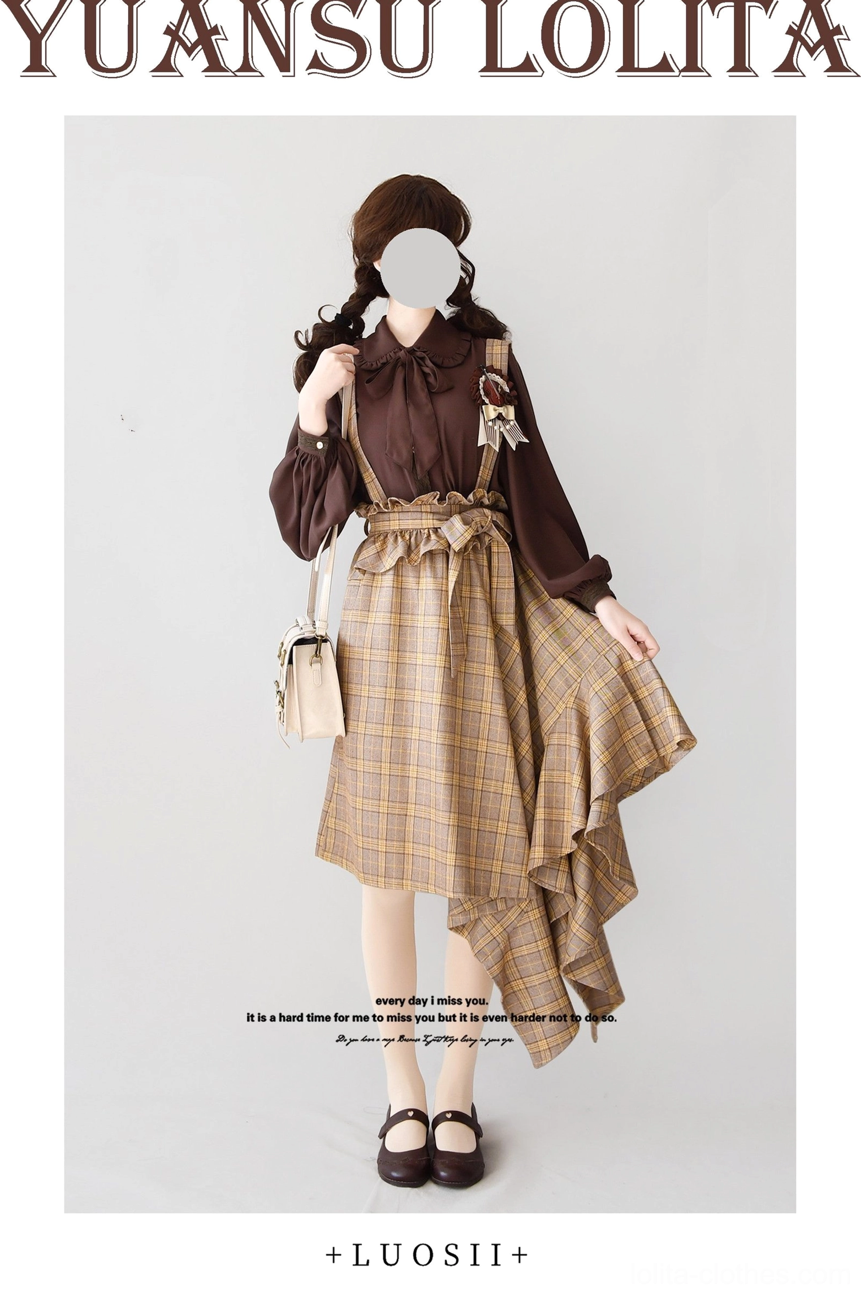 Lolita blouse color swatch black burgundy chocolate grey blue vintage color options