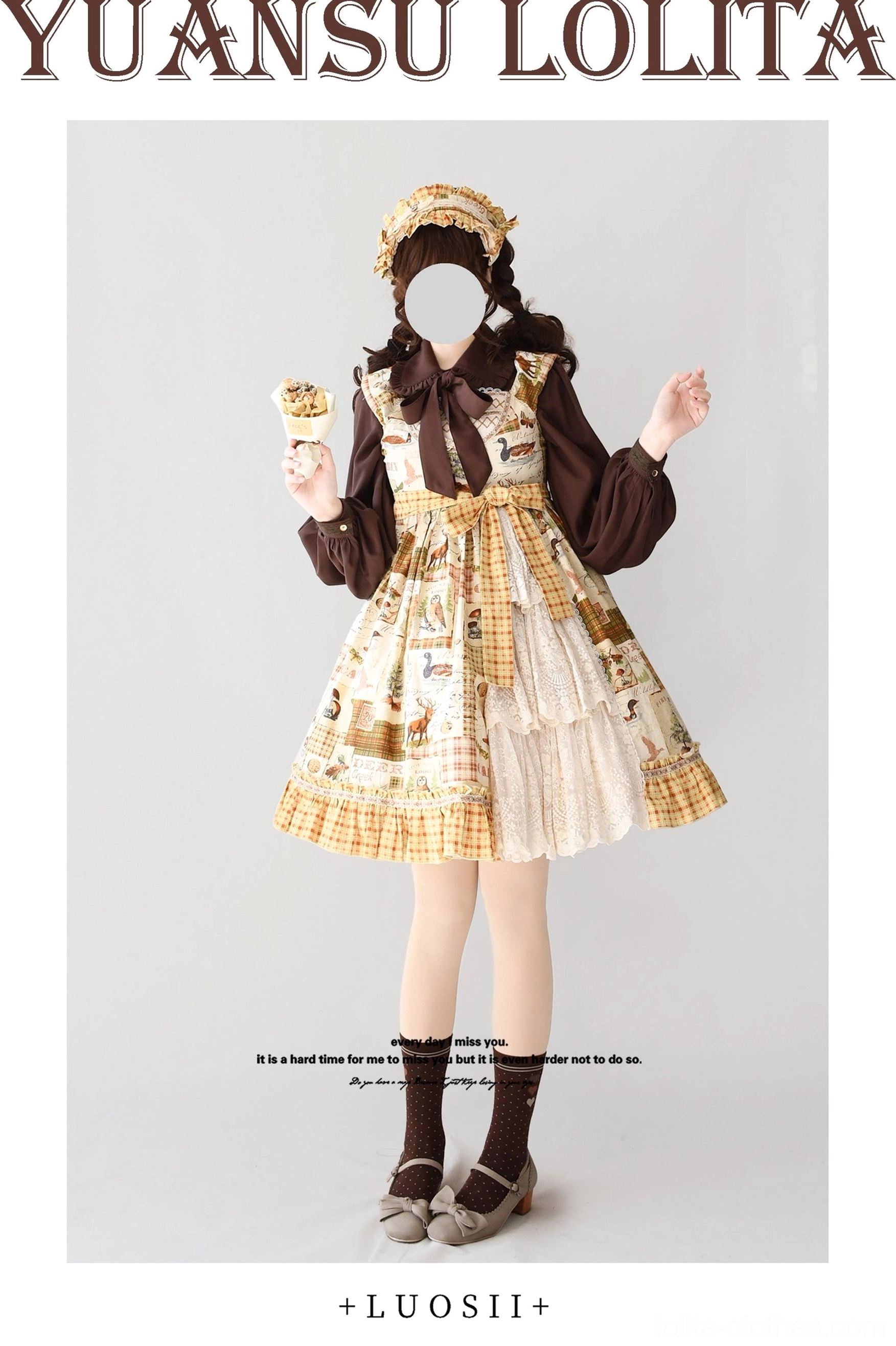 Vintage lolita bishop sleeve blouse full body flat lay sizing S M L color options display