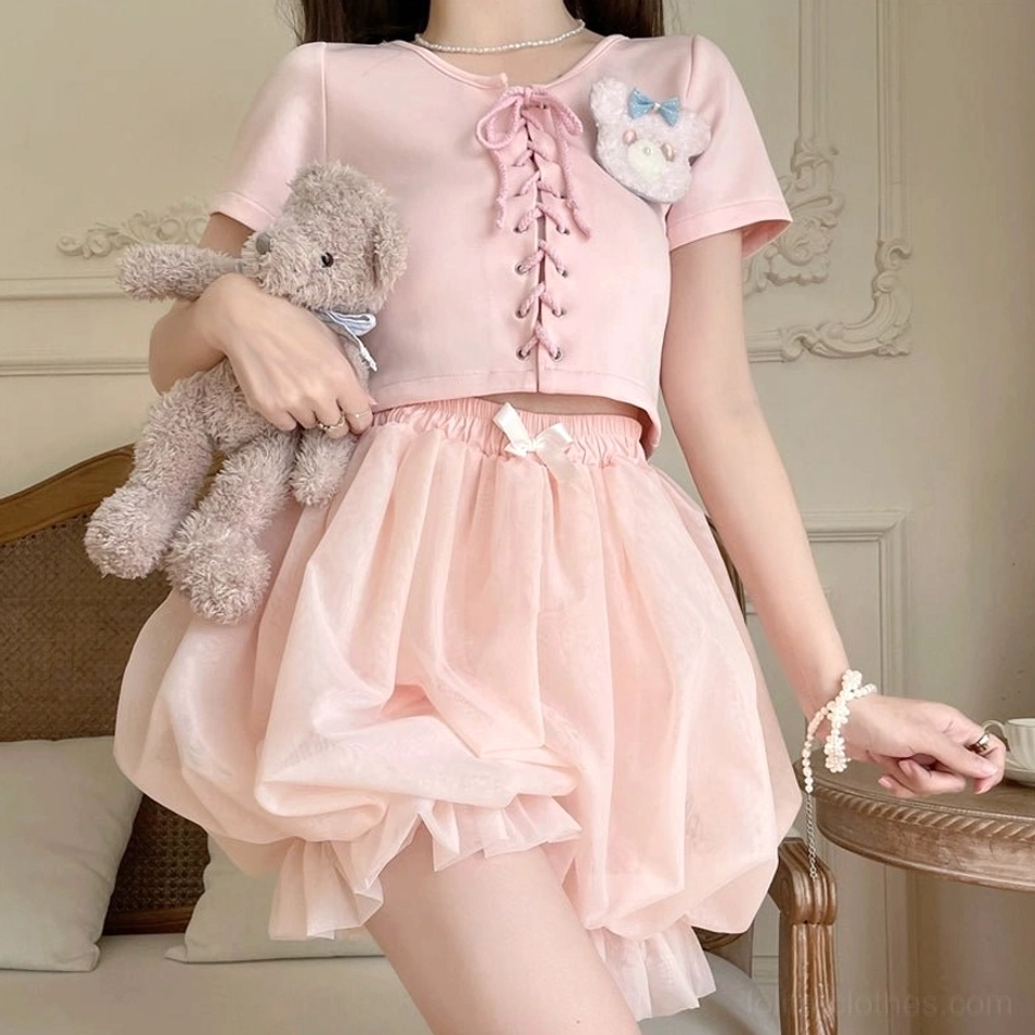 Lolita bloomers construction detail showing premium artificial cotton lining breathable interior comfort layer and superior seam quality craftsmanship