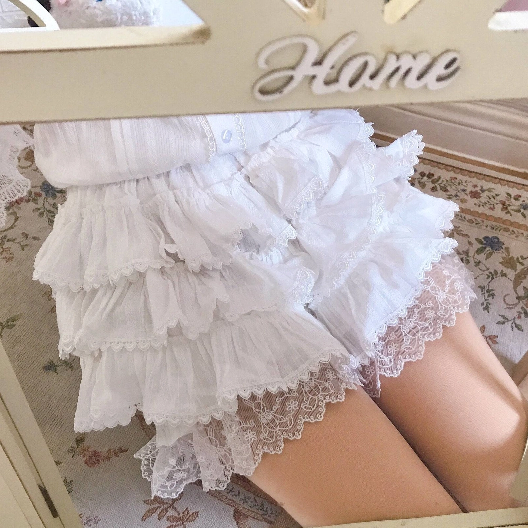Lolita bloomers in multiple color variations displayed together showing available hues for sweet lolita coordinate matching and personal style expression
