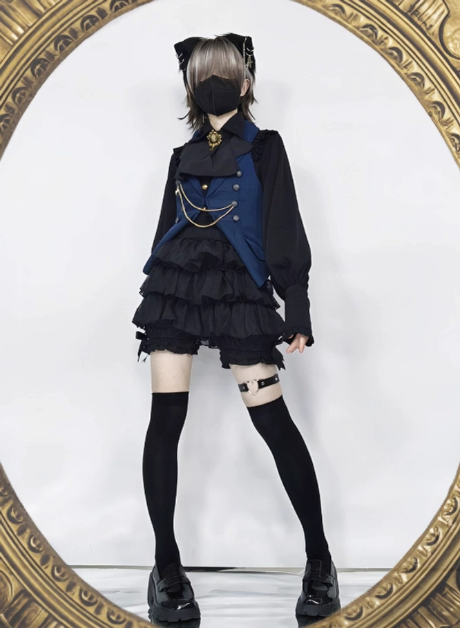 Lolita bloomers styling guide showing coordination with various outfits for sweet classic and gothic lolita aesthetics