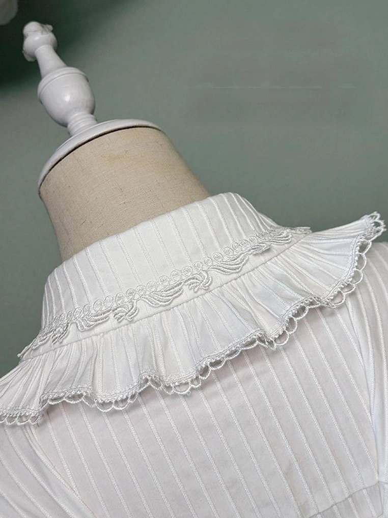 Lolita blouse photography inspiration showing architectural back lace-up design creating dramatic visual interest from multiple angles