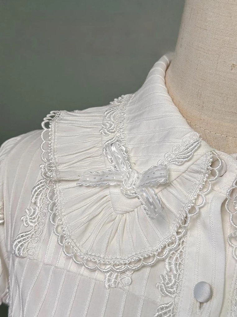Care and maintenance instructions for sweet lolita blouse including hand washing, dry cleaning, and storage guidelines for longevity