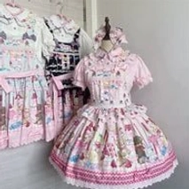 Lolita blouse color palette comparison white pink and pale yellow candy-colored options with styling guidance for different coordinate aesthetics and seasonal themes
