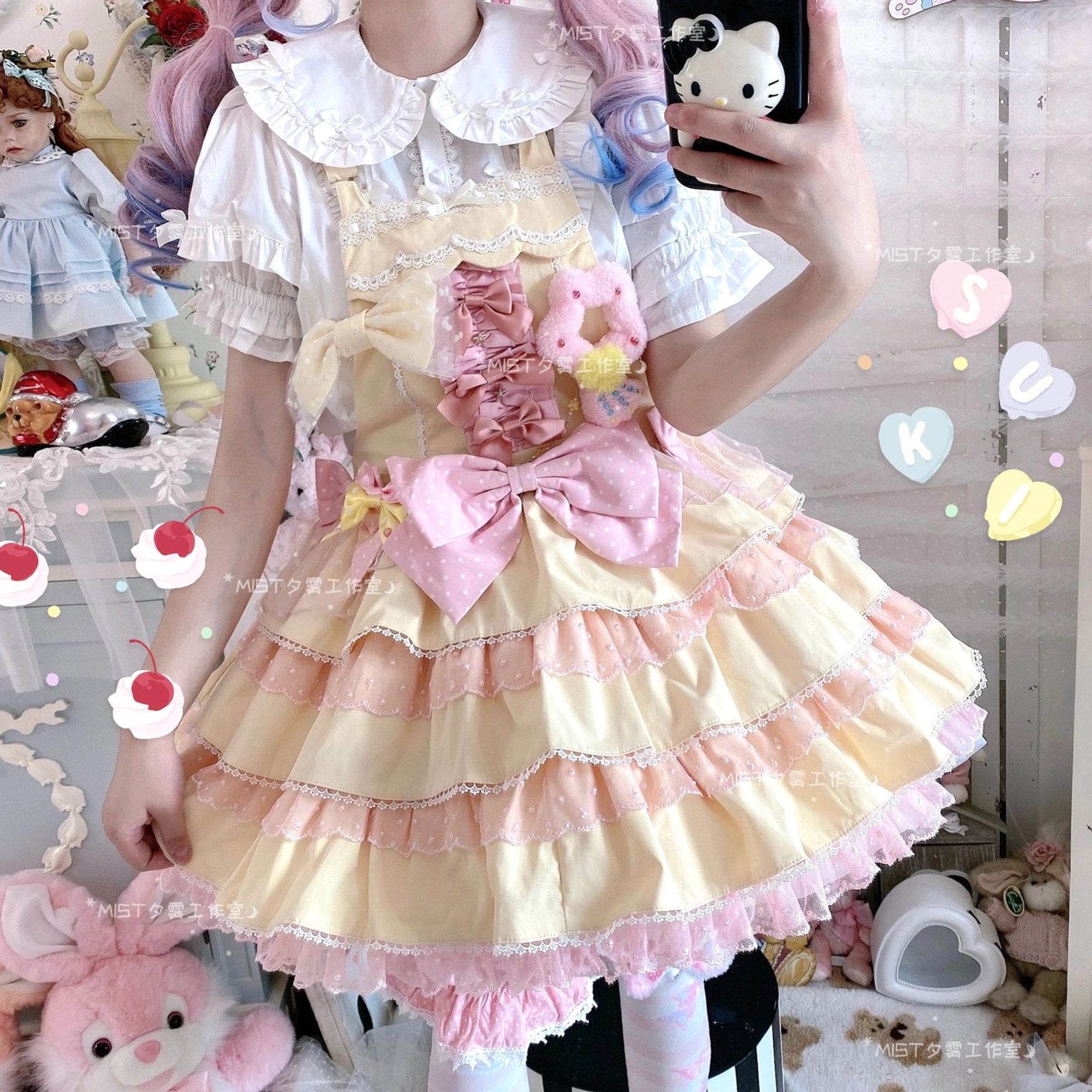 Lolita blouse costume base showing adaptability for anime character cosplay and soft aesthetic character inspiration