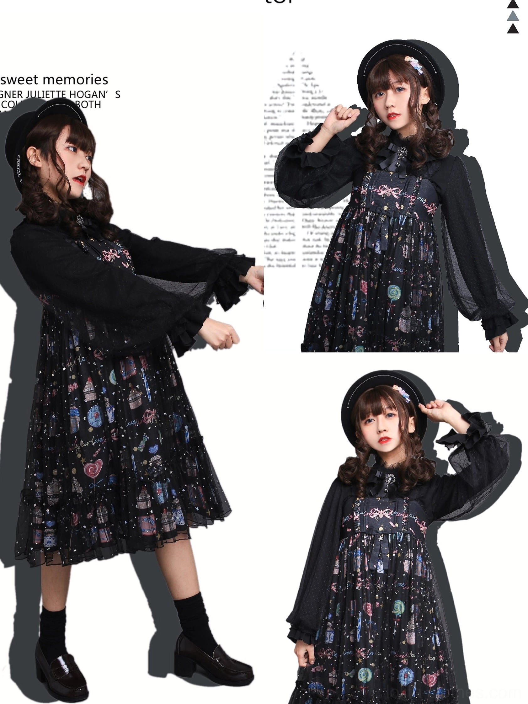 Lolita blouse with overdress layering demonstration victorian coat styling multiple lolita subgenre aesthetic showcase