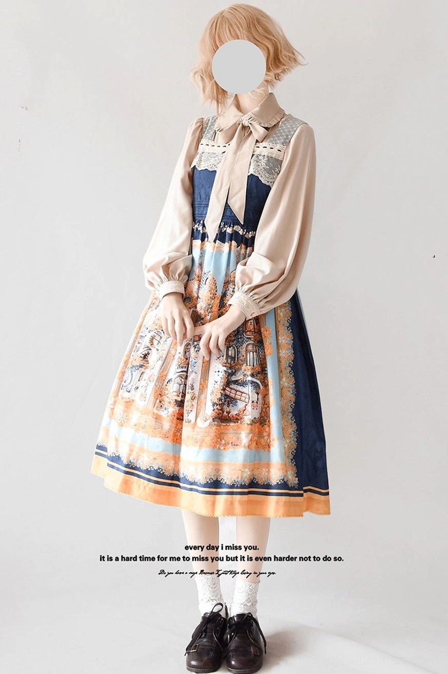 Lolita Peter Pan collar blouse ruffled neckline detail white lace trim vintage collar styling