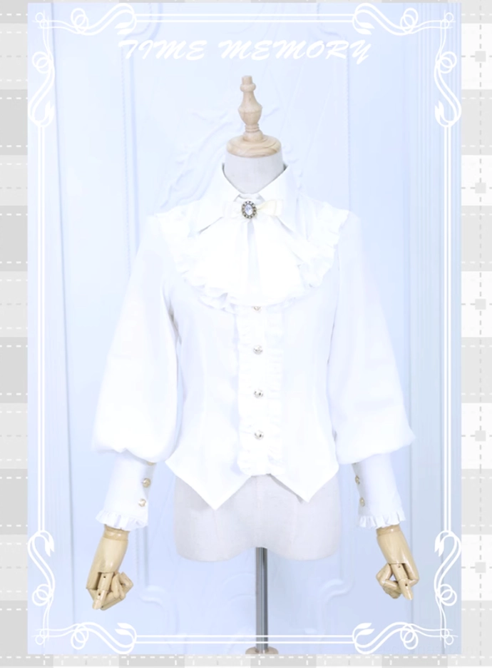 Lolita blouse pre-order versus in-stock option comparison showing velvet chiffon availability timeline