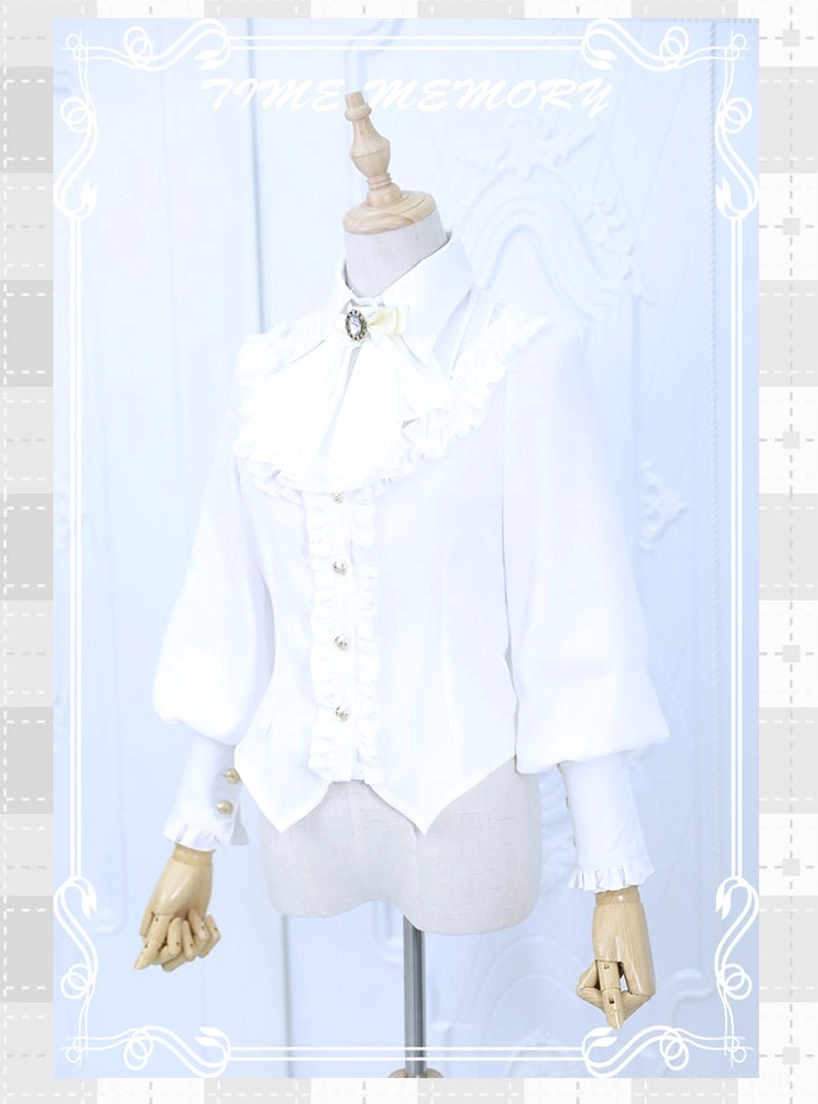 Lolita blouse size comparison showing fit on different body types and proportions styled with coordinate pieces