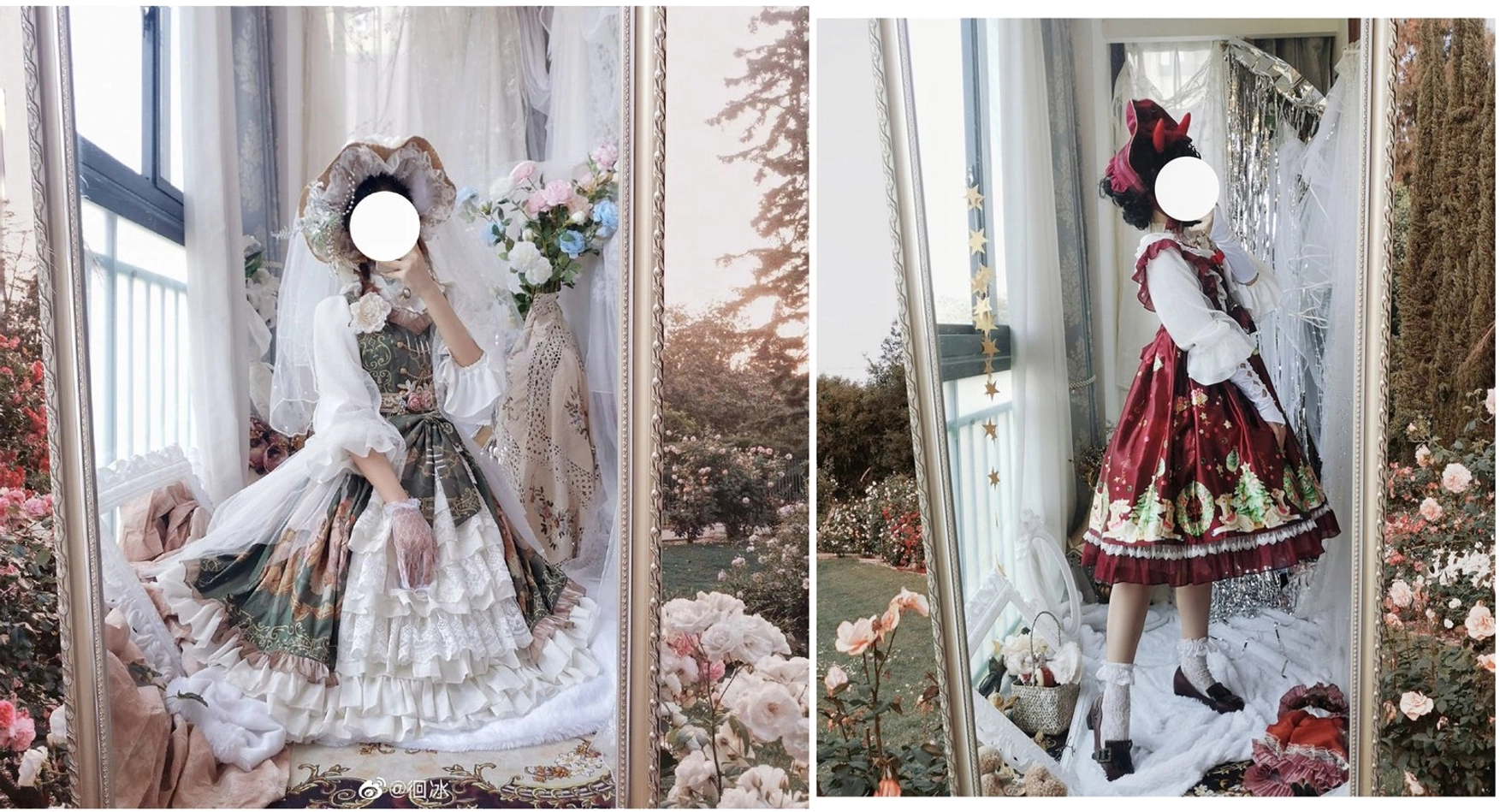 Lolita blouse worn styling guide showing proper layering under jumper skirt authentic coordinate demonstration