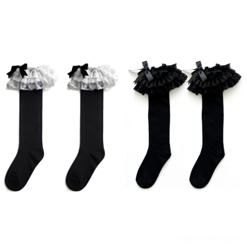 Lolita bow socks authentic Japanese fashion aesthetic tea party convention daily wear coordinate essential subculture styling element