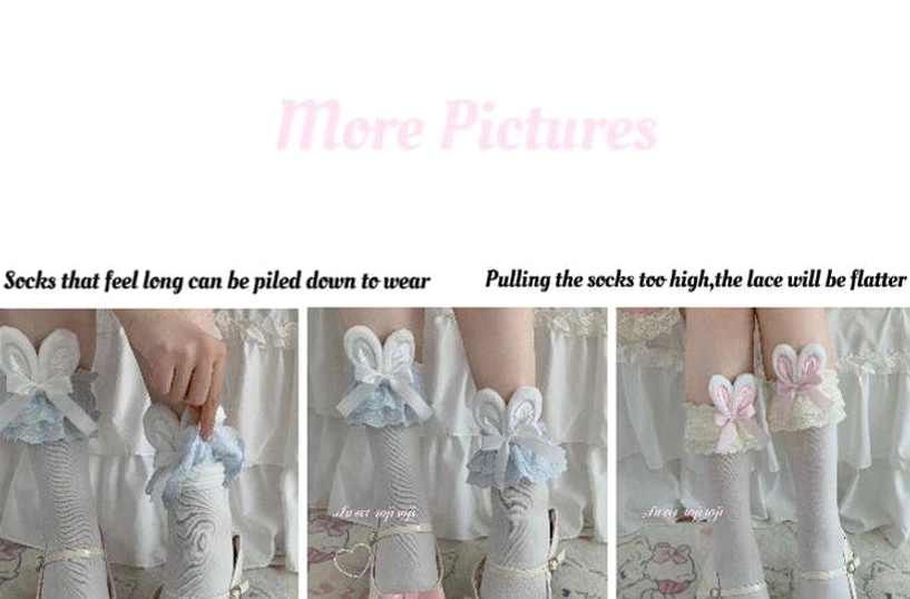 Lolita fashion community bunny ear short socks convention event wear collectible accessories