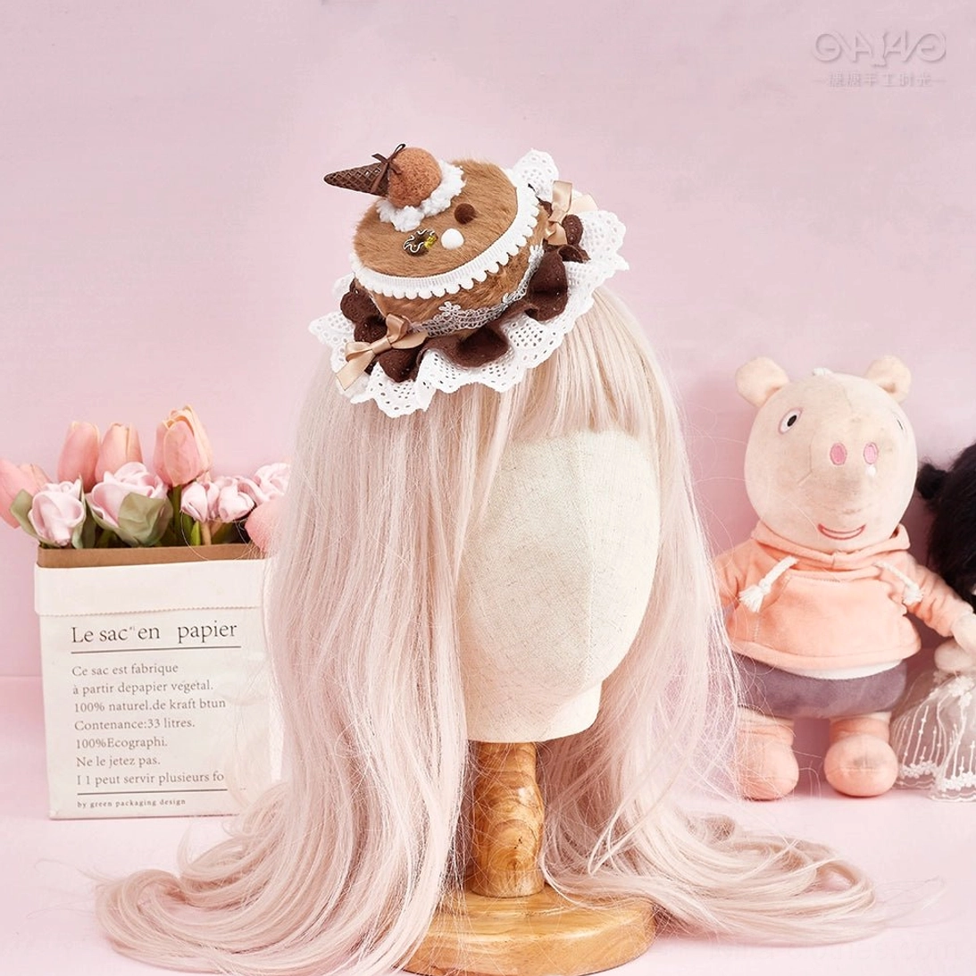 Lolita cake-shaped top clip with multiple color swatches displaying versatile styling options for sweet fashion coordinates