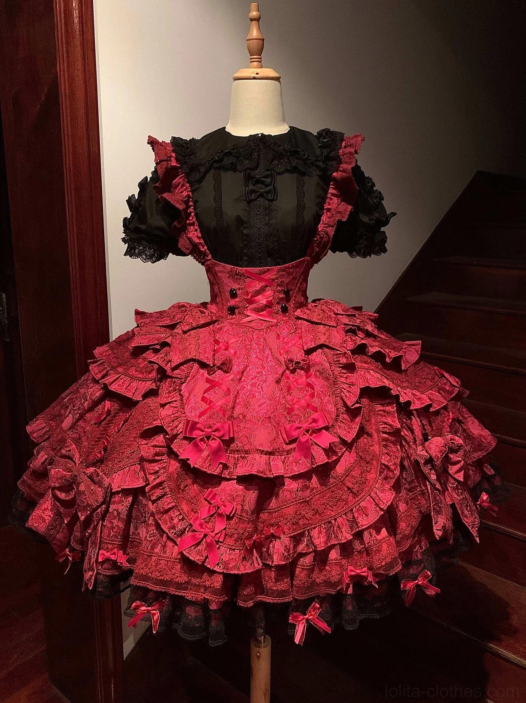 Lolita cape bonnet pure cotton polyester blend fabric composition quality care instructions