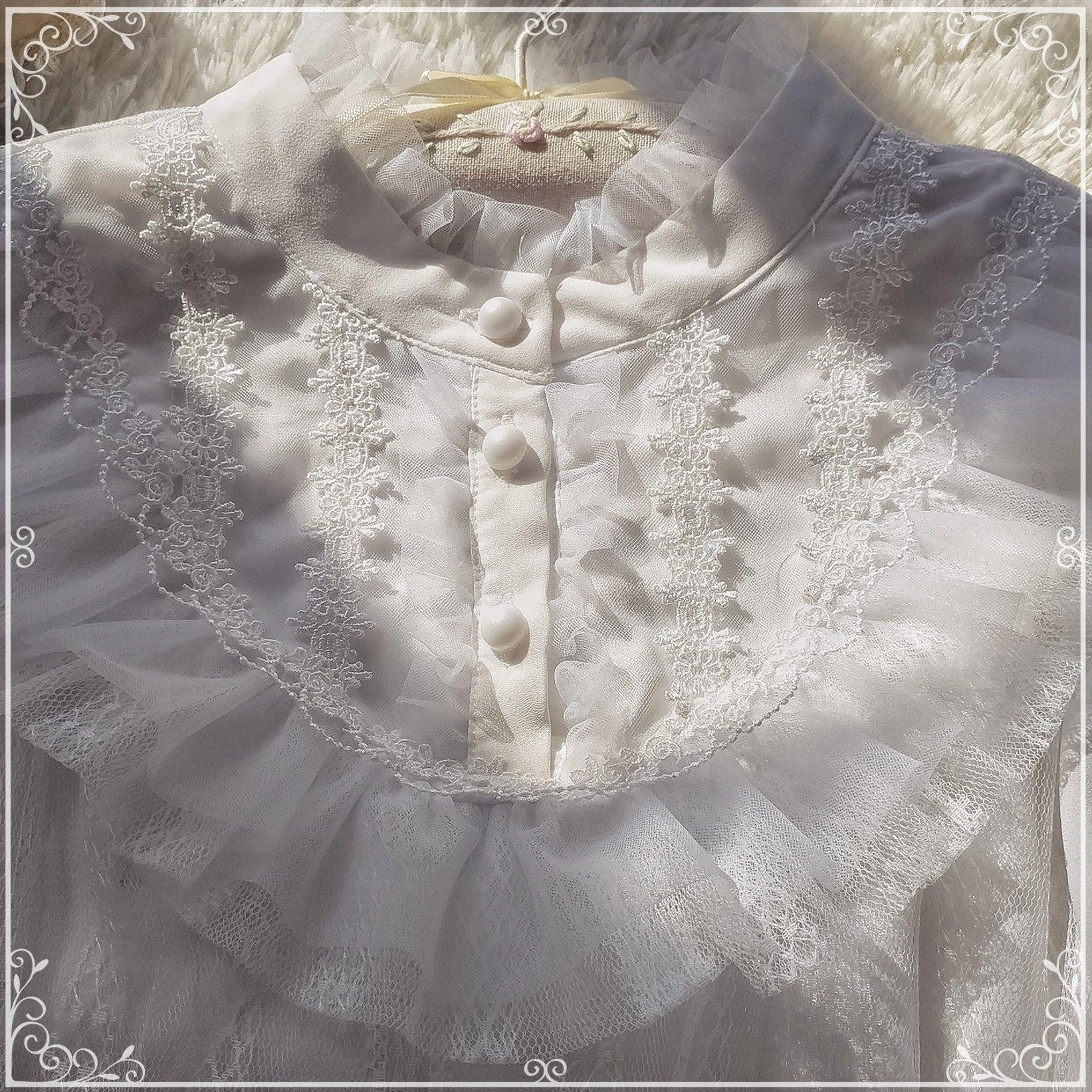 Elegantly styled lolita chiffon blouse demonstrating proper coordinate building and styling tips for lolita fashion enthusiasts and community members