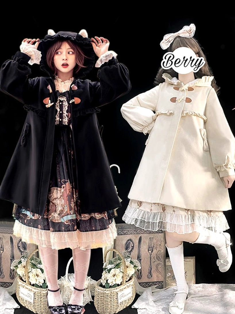 Lolita coat care instructions dry cleaning maintenance preservation woolen fabric velvet lining
