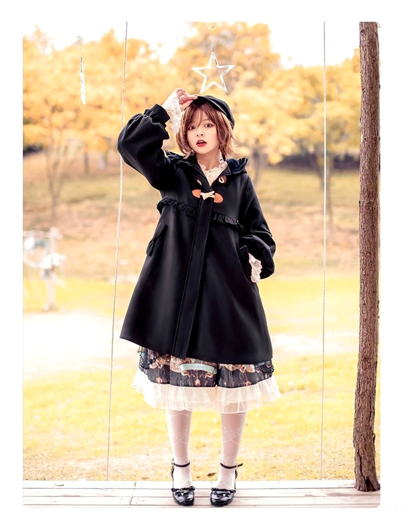 Lolita coat faux rabbit velvet lining texture soft interior luxury plush material close up view