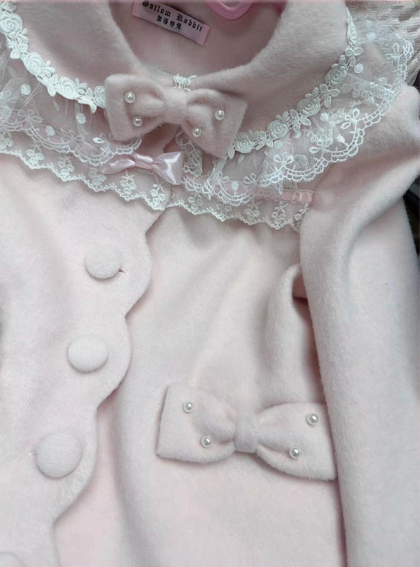Sweet lolita coat size chart comparison all available sizes S M L XL with measurements in centimeters and inches