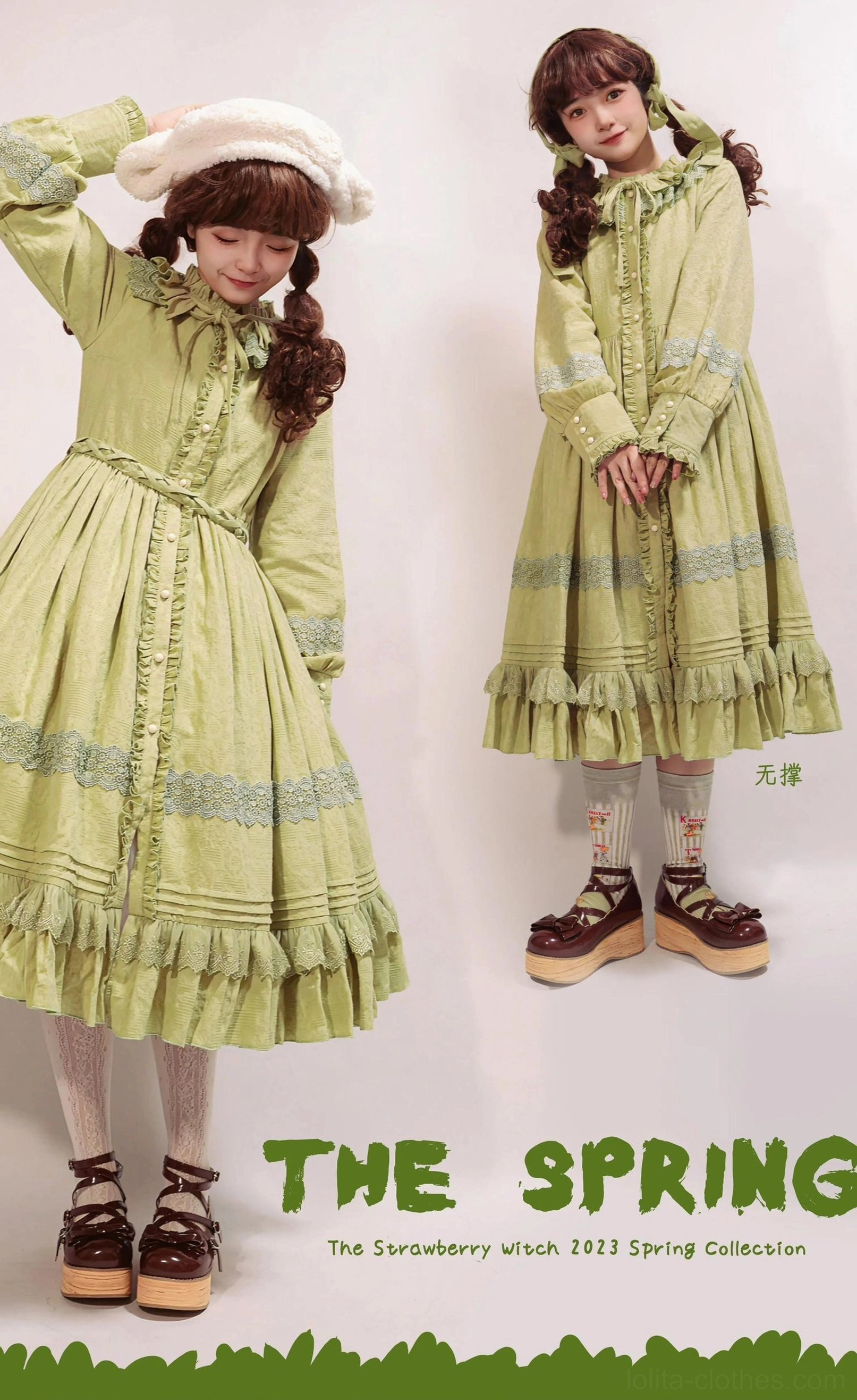 dusty blue lolita one-piece dress care instructions gentle washing air dry storage maintenance delicate fabrics lace elements