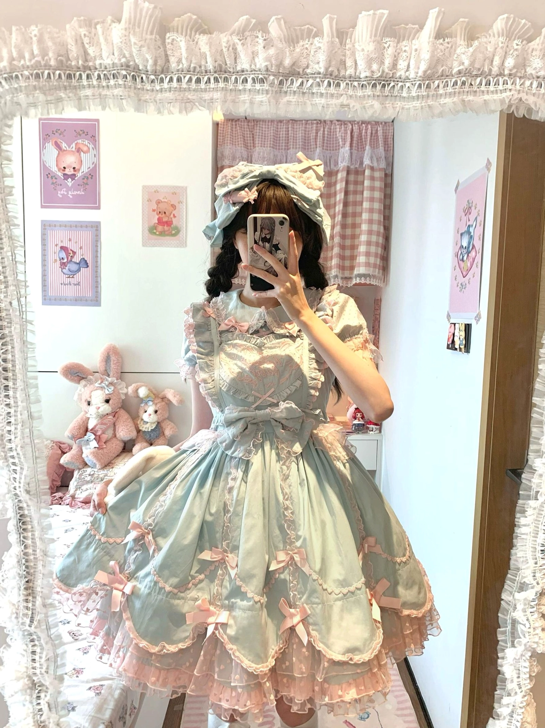 Sweet Lolita JSK dress care and maintenance instructions with washing storage recommendations