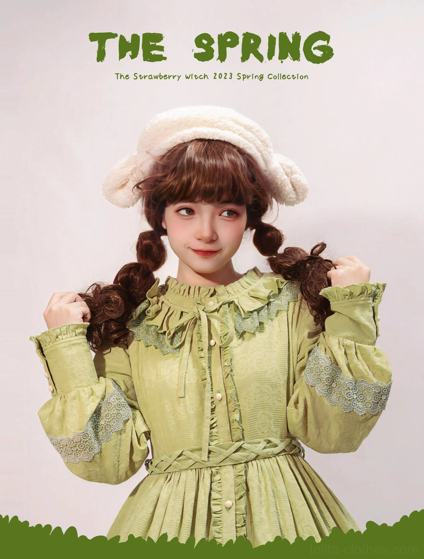 lolita dress cross-belt waist detail matching belt component customizable styling drawstring feature decorative buckle