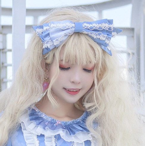 Lolita headdress KC multicolor bow accessory product photography