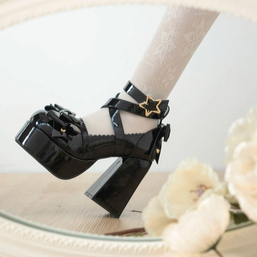 Lolita heels summer festival coordinates breathable lining warm weather event tea parties conventions