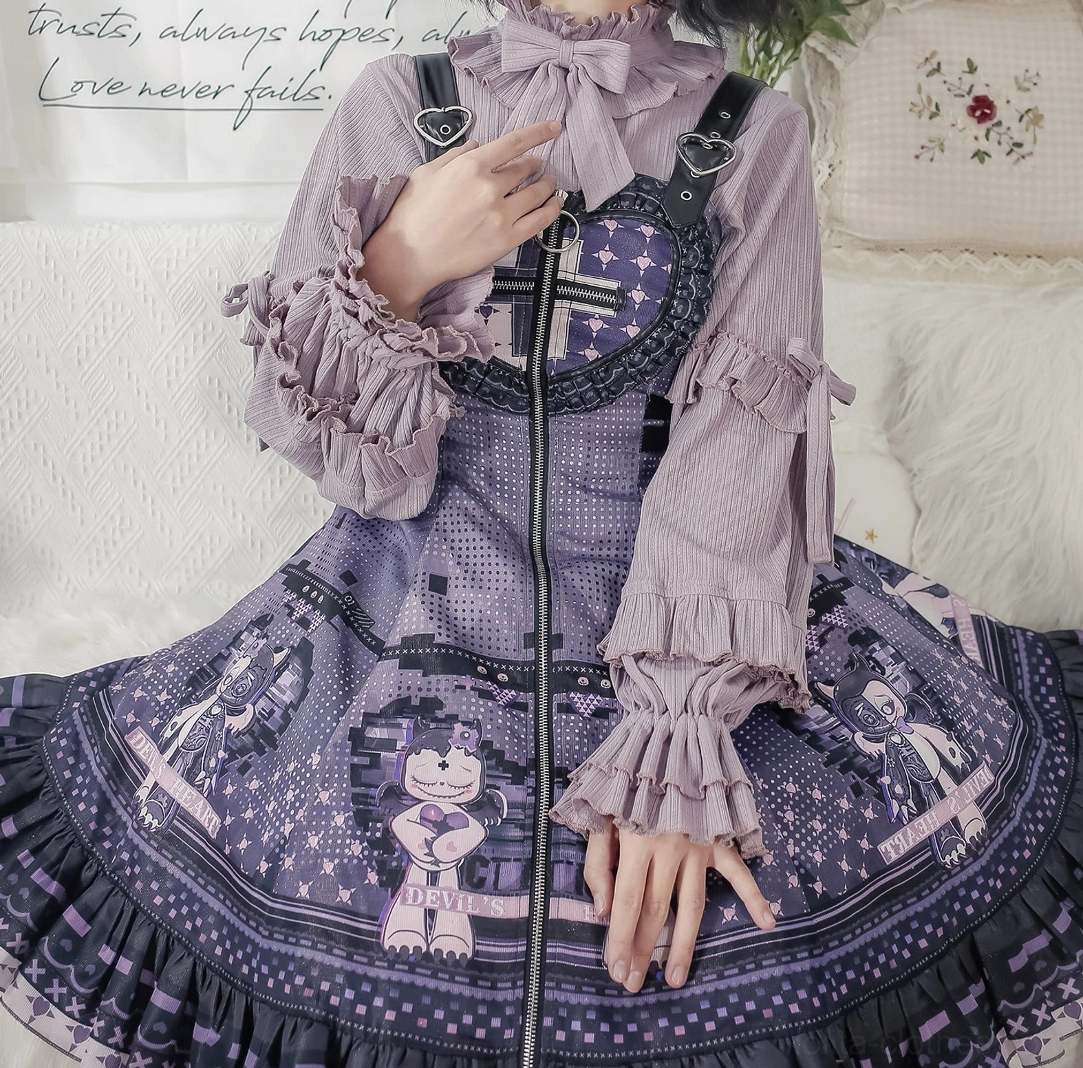 Lolita inner blouse care instructions washing drying maintenance guide for handmade garment preservation