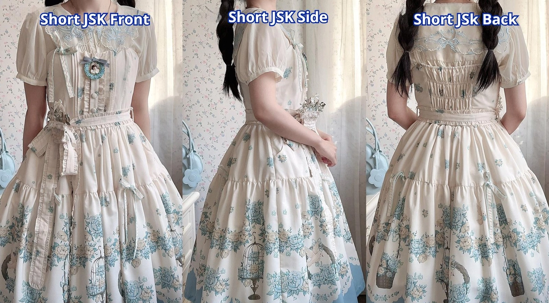 Classic lolita jsk dress coordinating hairband headbow accessory, complete coordinate styling enhancement