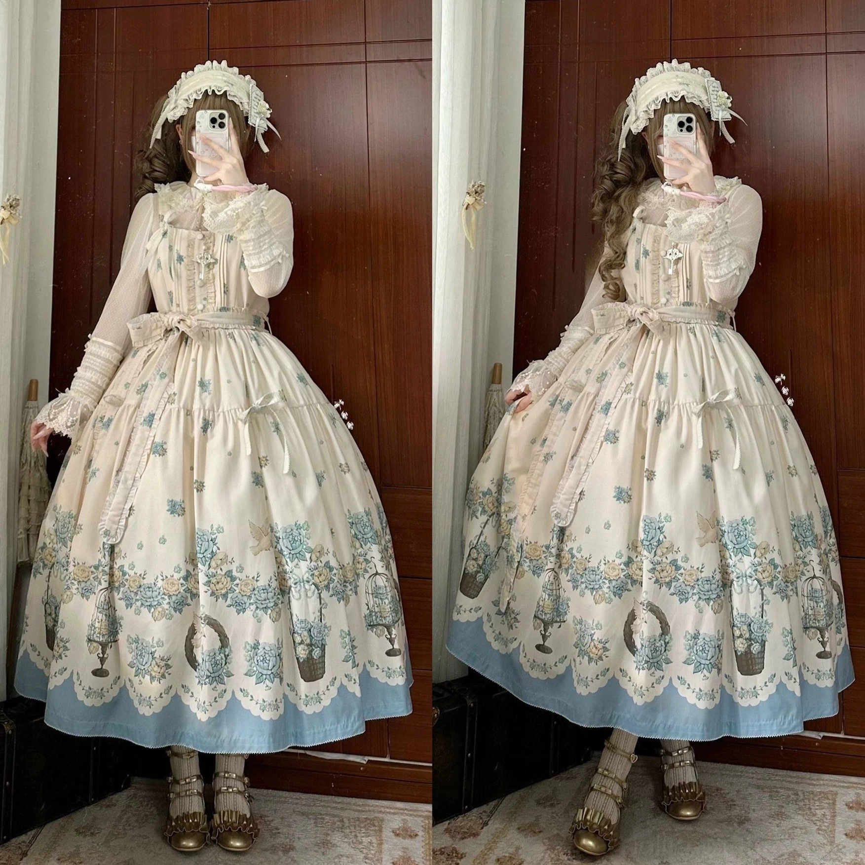 Classic lolita jsk dress detachable waist bow sash feature, removable decorative element styling flexibility