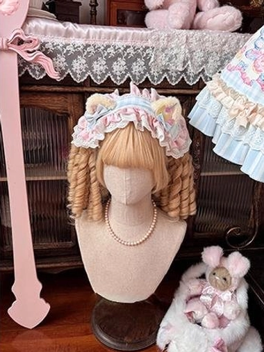 Lolita jsk dress color palette pastel pink blue cream aesthetic sweet styling options