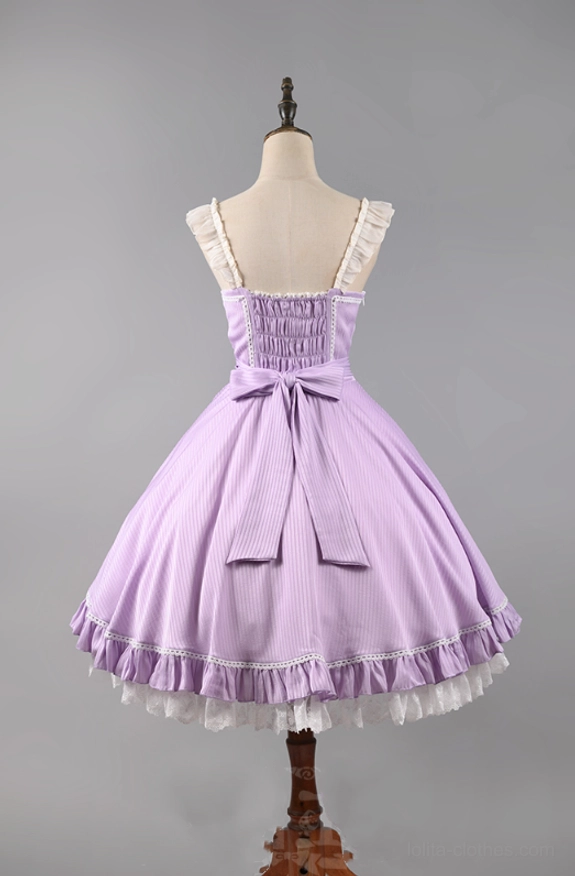 Lolita dress coordinate styling suggestion with matching accessories blouse cardigan knee-high socks
