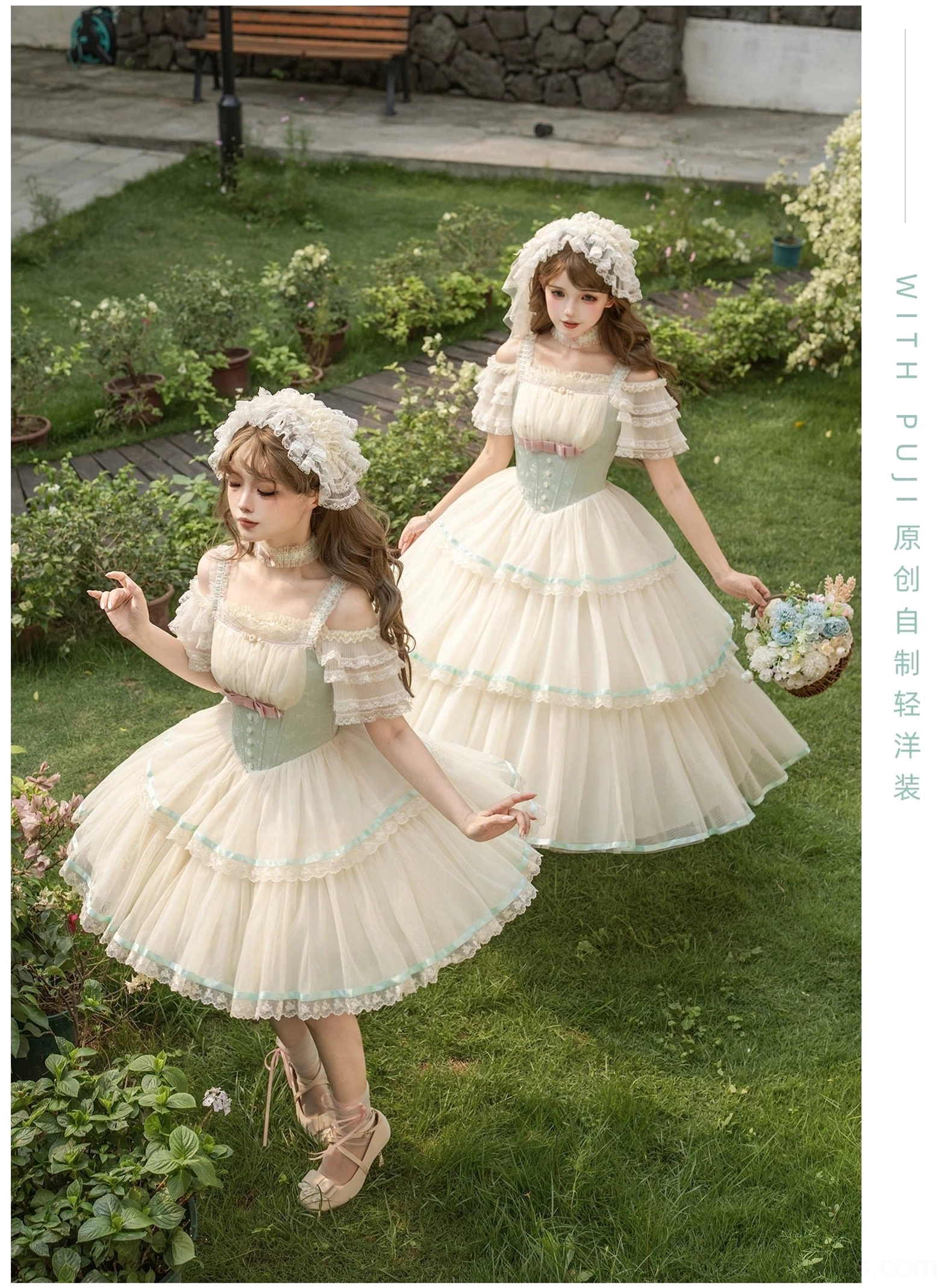Lolita corset JSK dress four fishbone waist support structure design engineering focus