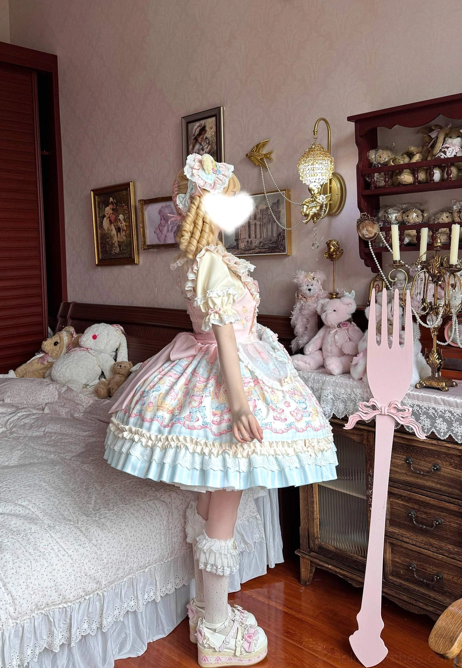 Lolita jsk dress size guide model wearing reference height weight measurements