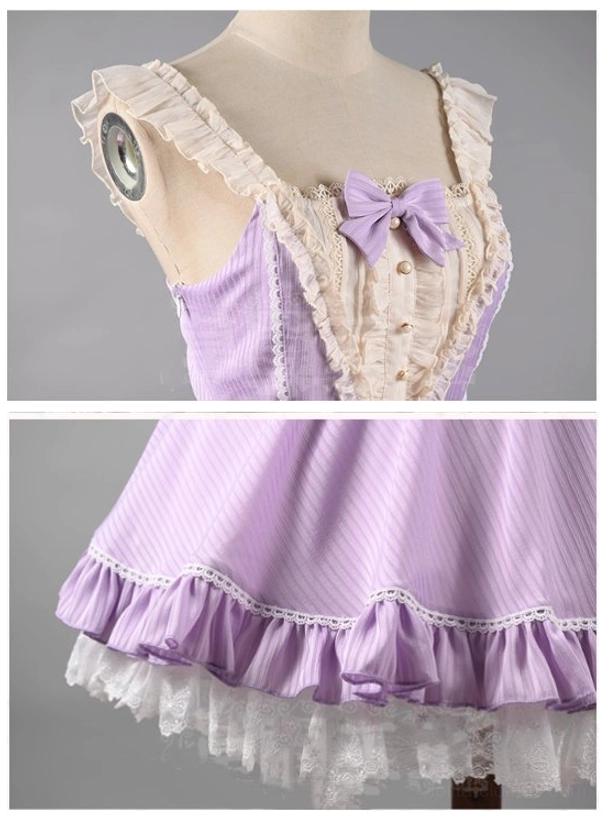 Lolita jsk dress wearing comfort fit model standing casual pose showing silhouette shape