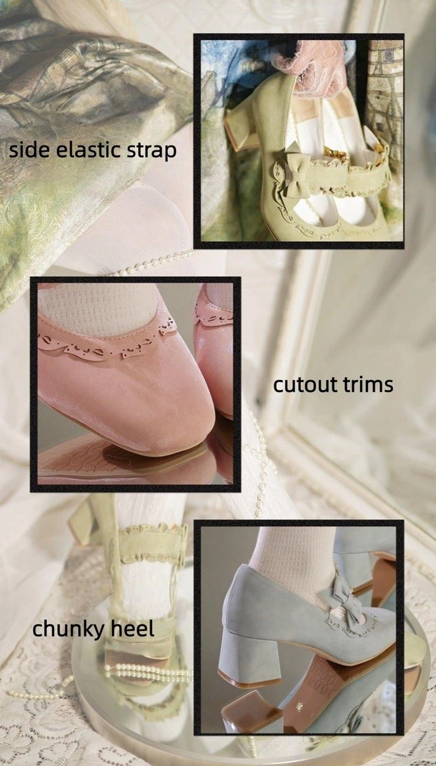 Lolita chunky heel mary jane shoes care and maintenance guide for suede material, storage recommendations and cleaning instructions to preserve shoe longevity and appearance