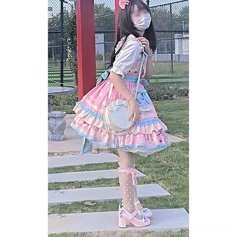 Lolita Mary Jane heels premium PU patent leather material quality showing glossy high-shine finish