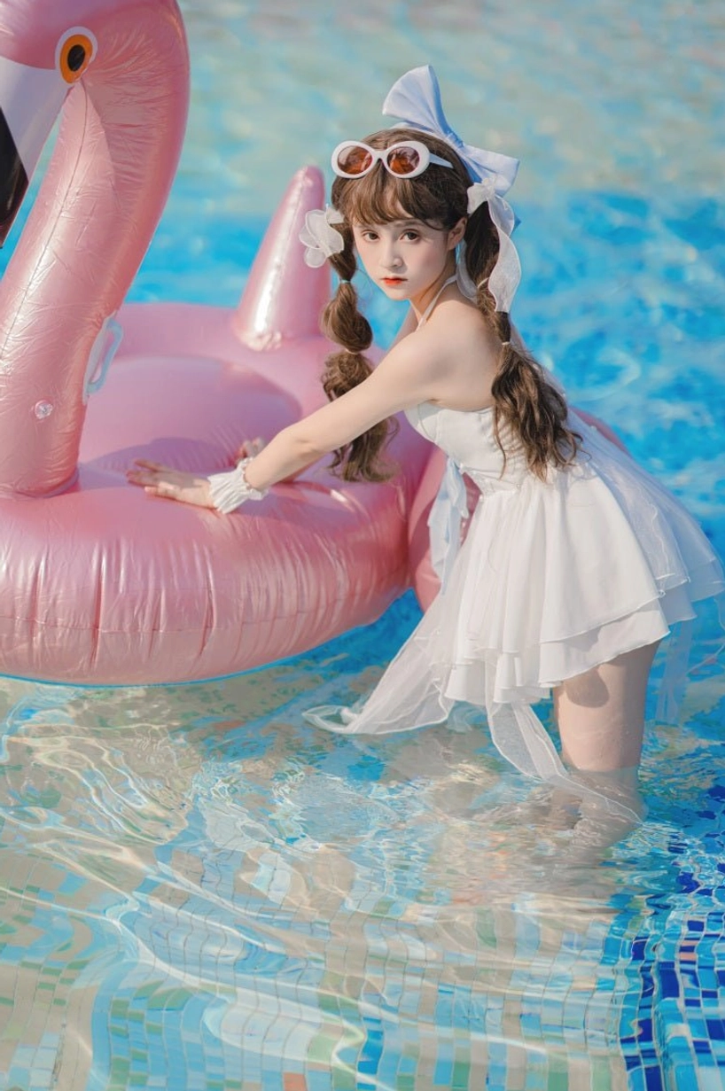 Lolita mermaid swimwear size comparison multiple sizes displayed laying flat measurement reference accurate fit guide