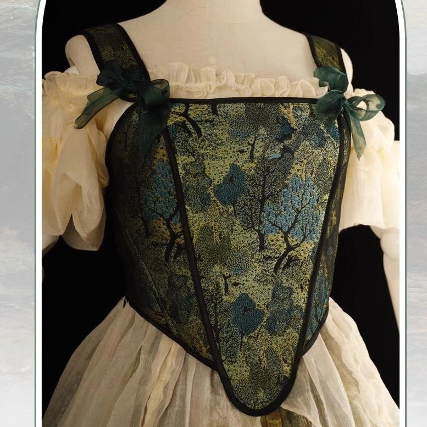 Lolita number three jacquard corset standalone piece premium fabric bear print corset only